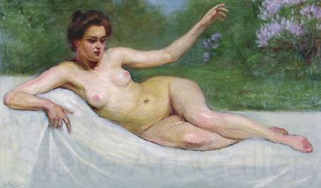 Jakub Weinles Femme nue allongee